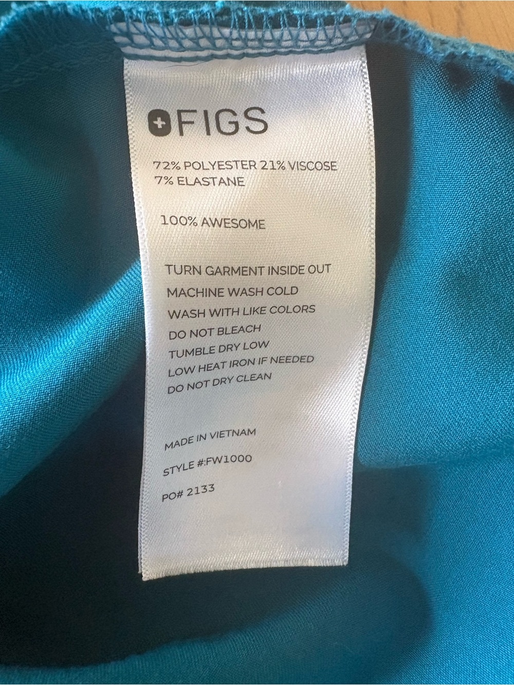 FIGS Scrub Set XS Top Small Zamora Jogger Pants Teal Blue - Picture 5 of 9
